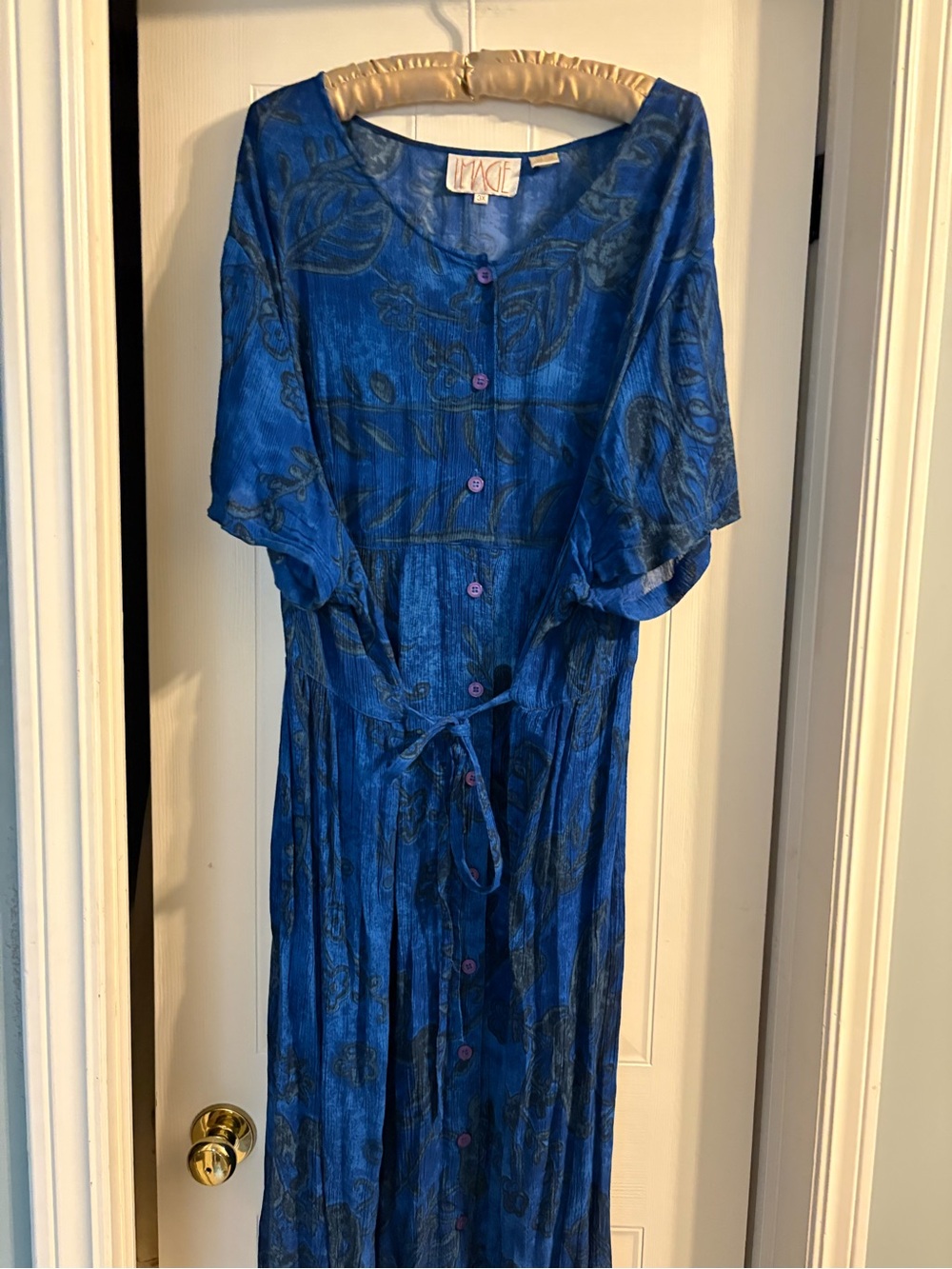 Vince Royal Blue Floral Maxi Dress